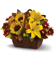 Golden Days Basket from Visser's Florist and Greenhouses in Anaheim, CA